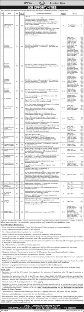 WAPDA Jobs 2026