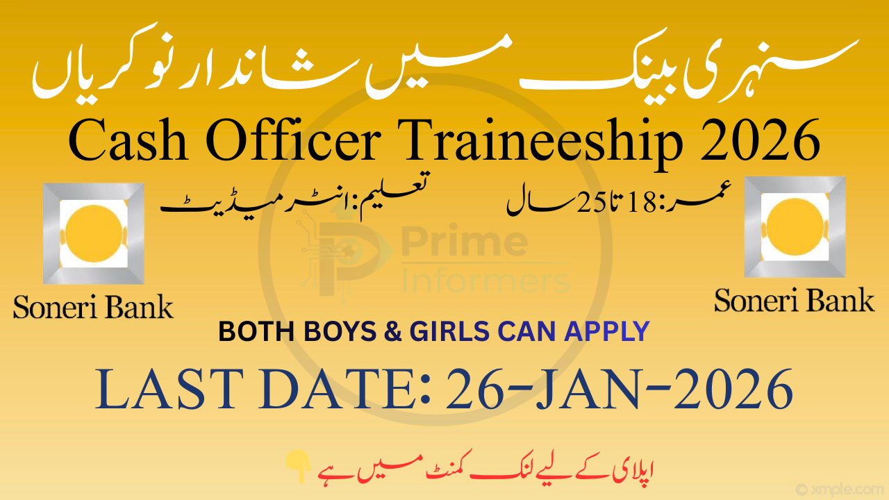 Soneri Bank Cash Officer Traineeship 2026